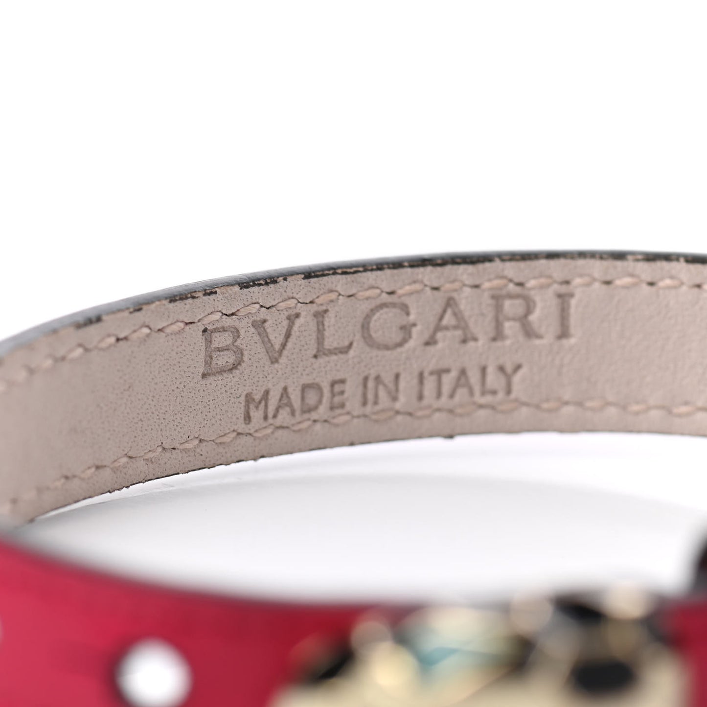 Calfskin Serpenti Forever Bracelet L Bright Rose
