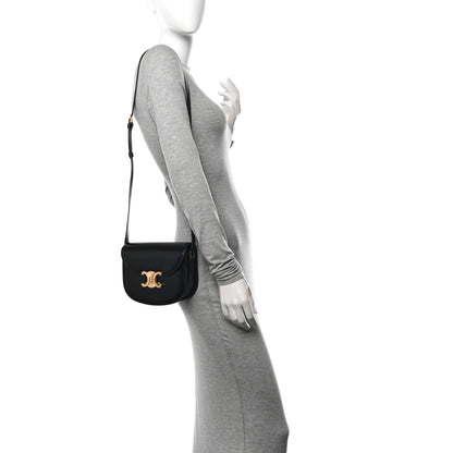 Celine Shiny Calfskin Besace Clea Triomphe Black 2 of 10