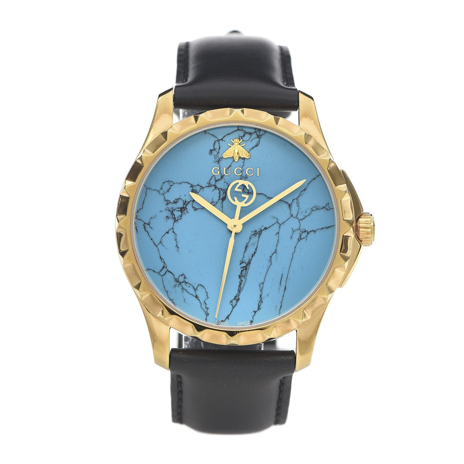 Gucci Stainless Steel Calfskin 38mm G-Timeless Quartz Watch Turquoise 1 of 8