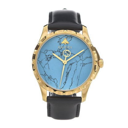 Gucci Stainless Steel Calfskin 38mm G-Timeless Quartz Watch Turquoise 1 of 8