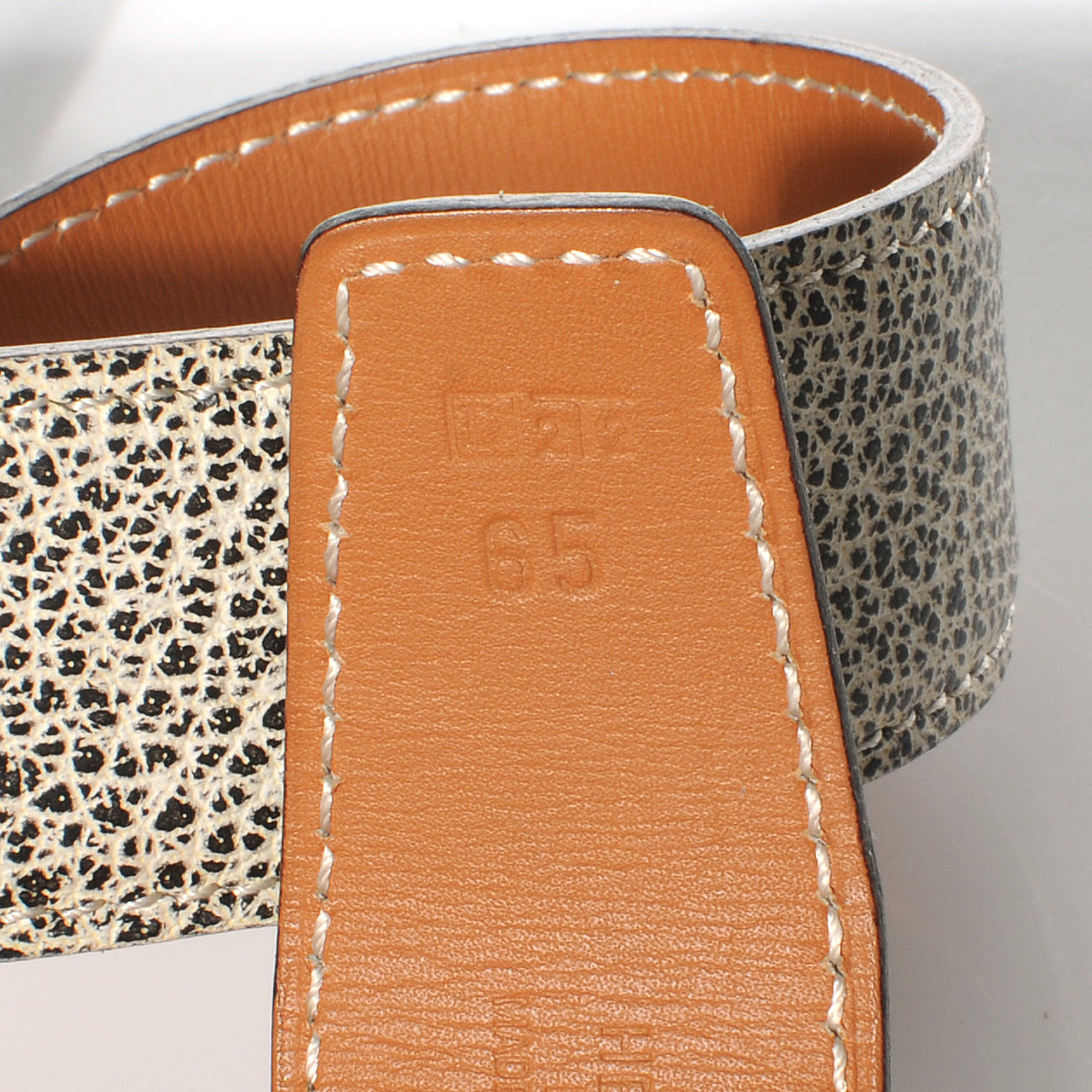 Buffalo Skipper Dalmatian and Natural Chamonix Reversible Belt Strap 65