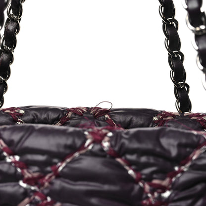 Chanel Nylon Quilted Tweed Stitch Bubble Camera Case Purple 11 of 11