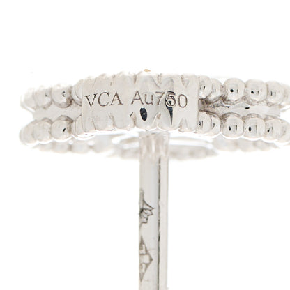Van Cleef & Arpels 18K White Gold Diamond Sweet Alhambra Earrings 4 of 6