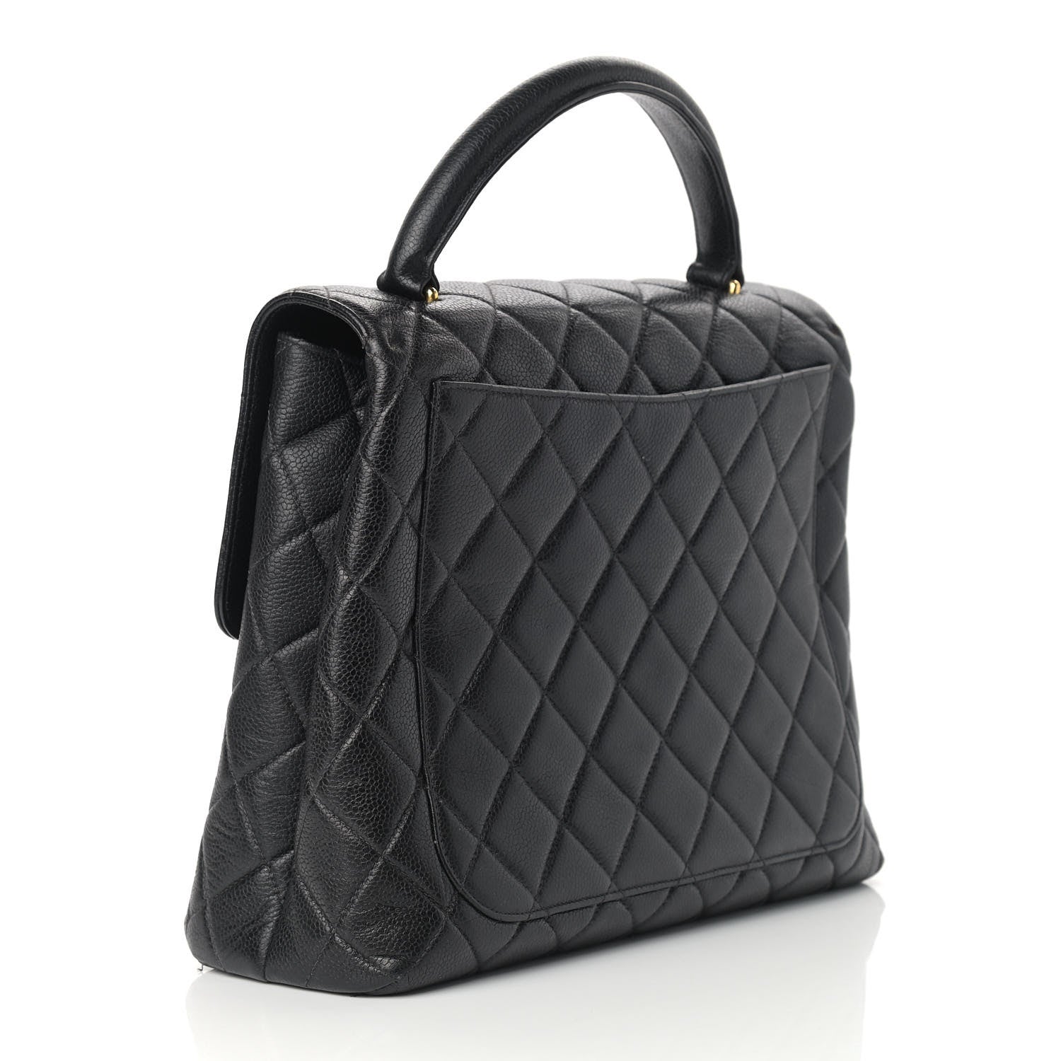 Chanel Caviar Quilted Jumbo Kelly Flap Black 3 of 14