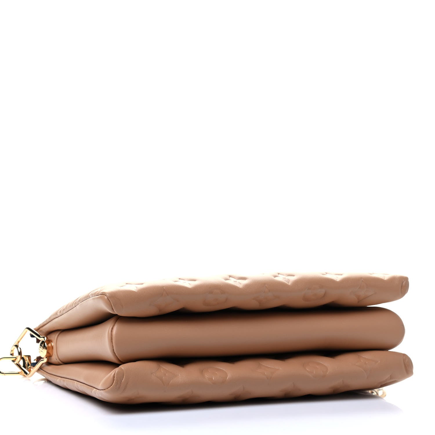 Louis Vuitton Lambskin Embossed Monogram Coussin PM Camel 3 of 4