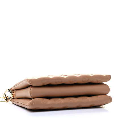 Louis Vuitton Lambskin Embossed Monogram Coussin PM Camel 3 of 4
