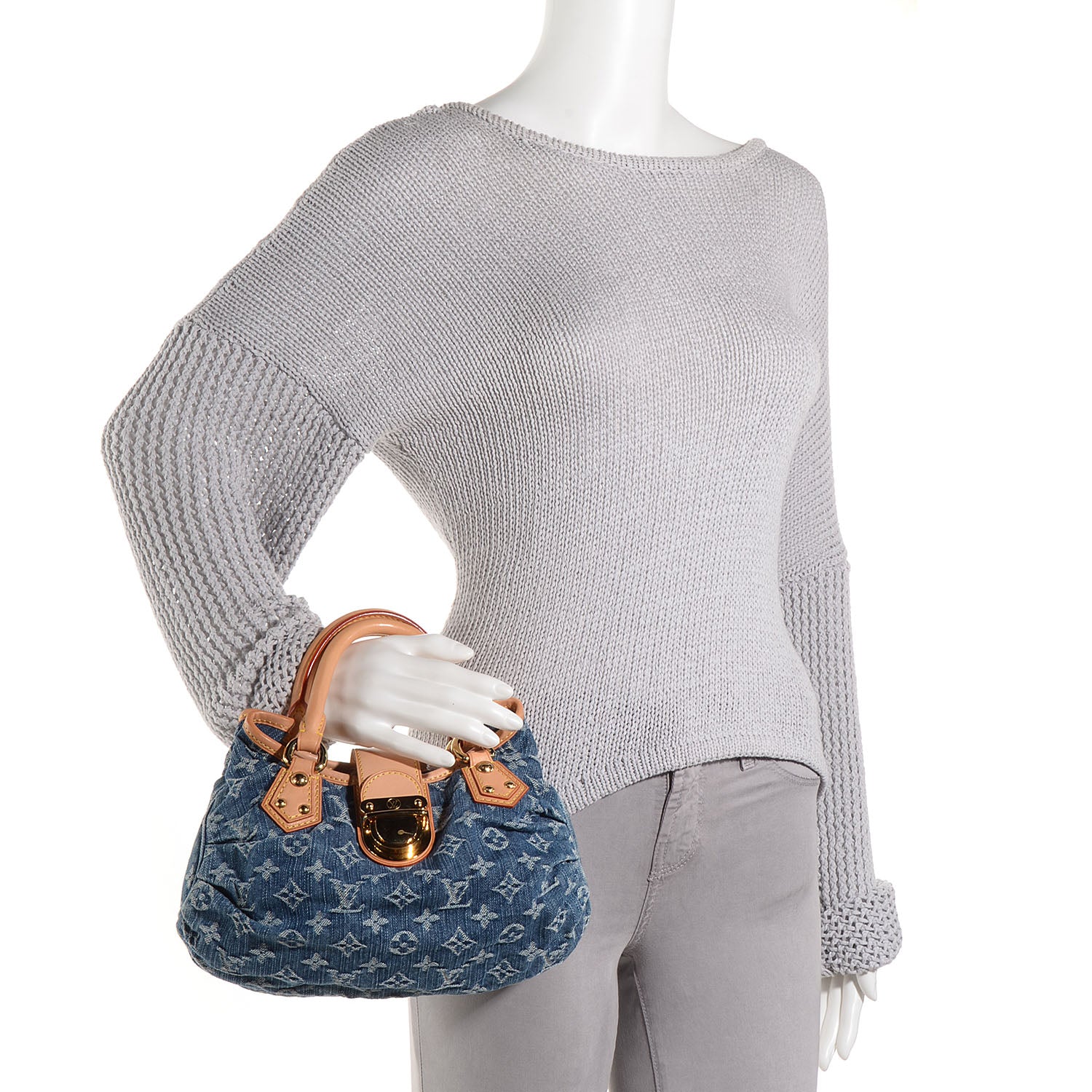Louis Vuitton Denim Pleaty Blue 2 of 7
