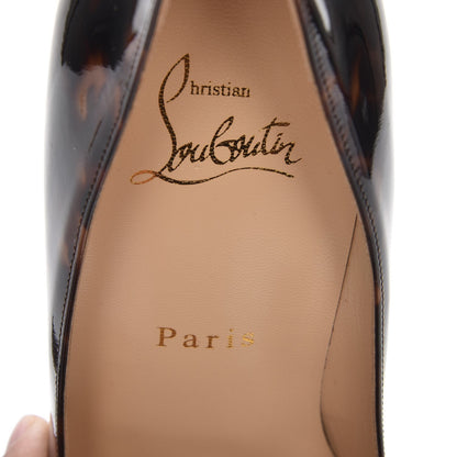 Christian Louboutin Patent Tartaruga Decollete 554 70 Pumps 38.5 Testa Di Moro 7 of 8