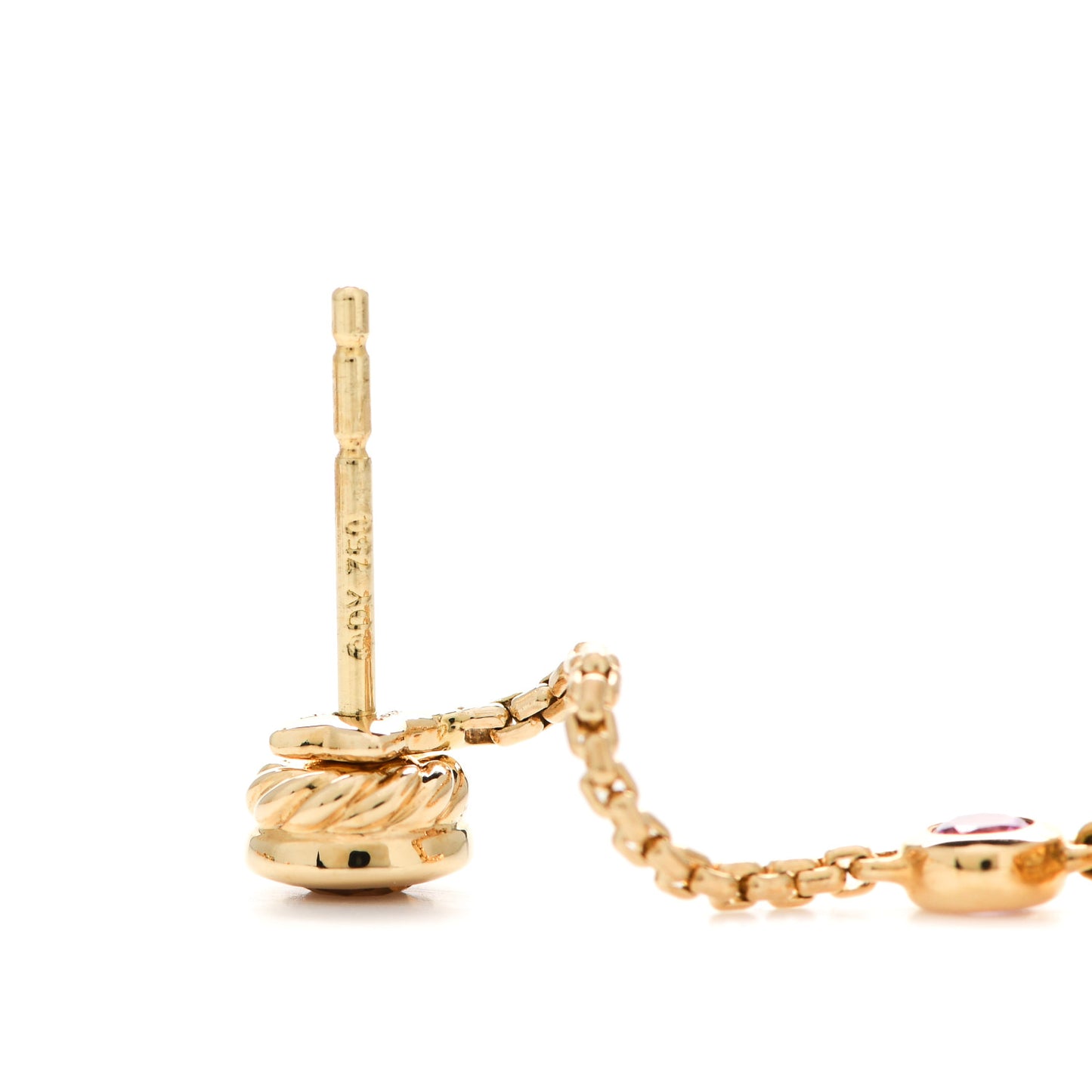 18K Yellow Gold Diamond Citrine Yellow Beryl Pink Sapphire Novella Drop Earrings