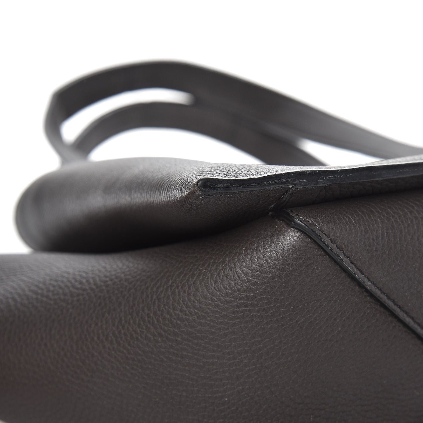 Baby Grained Calfskin Small Tri-Fold Bag Anthracite