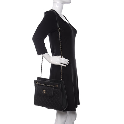 Chanel Caviar Quilted In Out Flap Shopping Tote Black 2 of 11