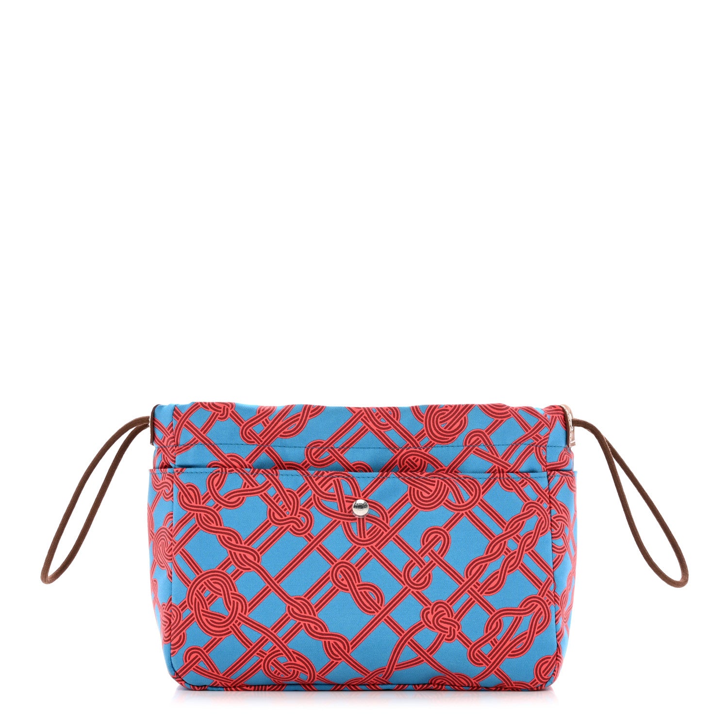 Hermes Silk Barenia Noeud Marin Fourbi 20 PM Pouch Rouge de Coeur Fauve 1 of 7