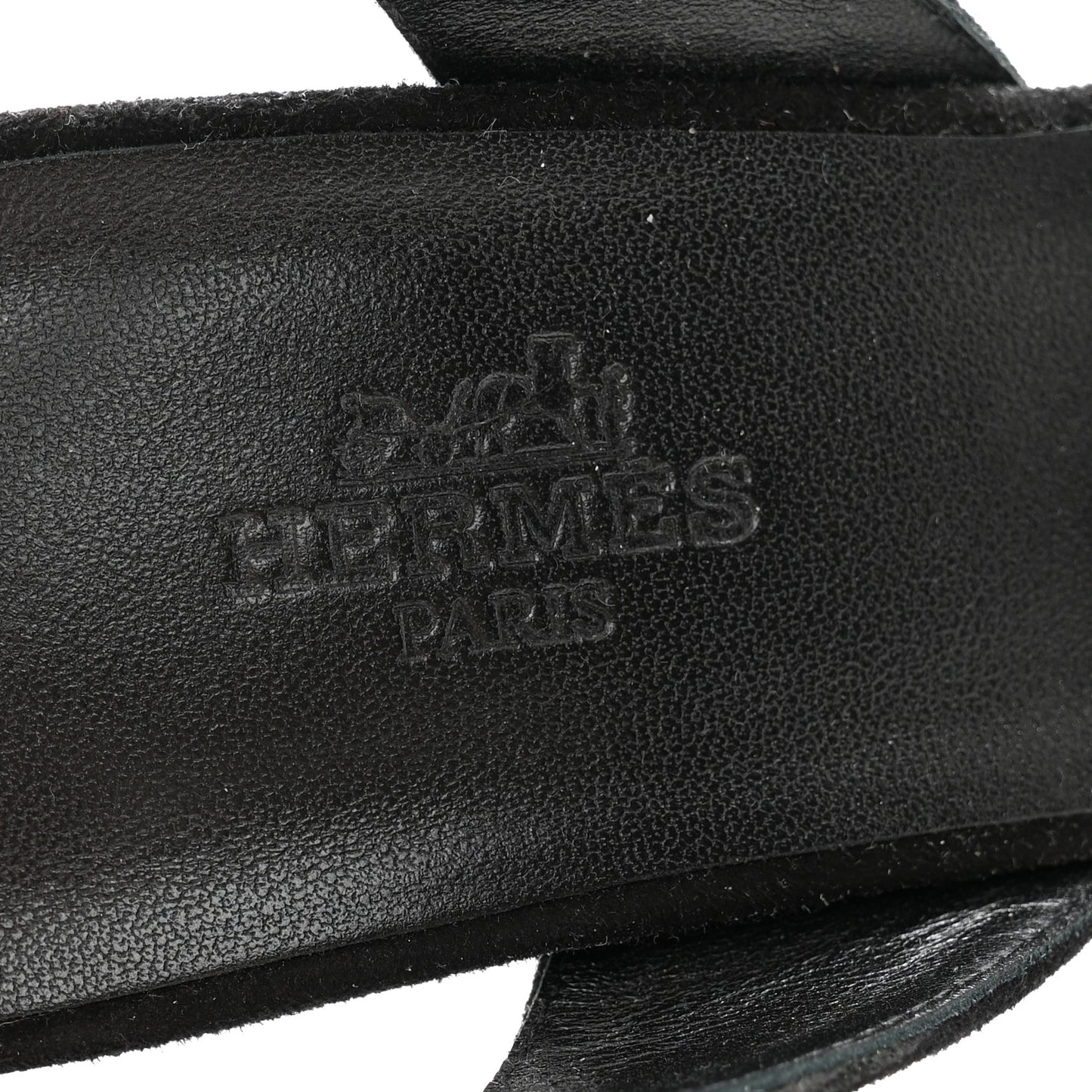 Suede Goatskin Crystal Ella 105 Sandal 35 Black