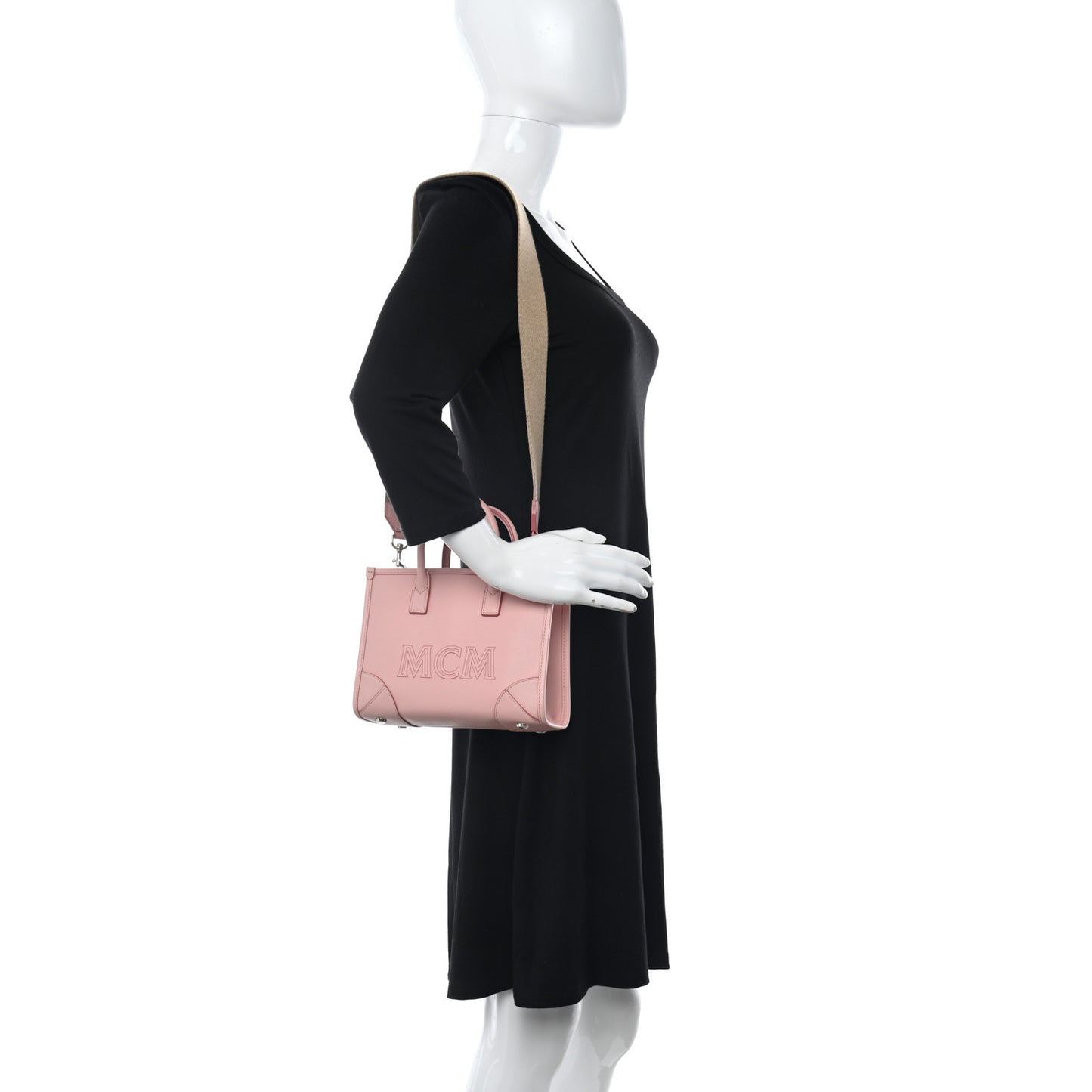 Calfskin Mini Munchen Tote Pink Blush