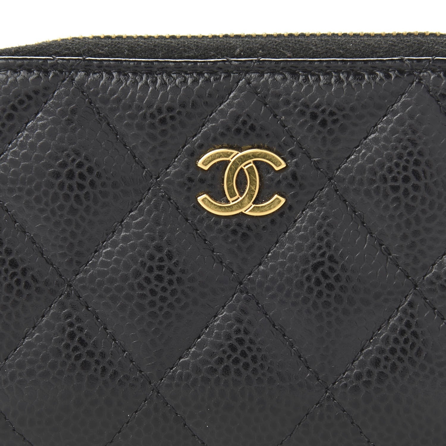 Chanel Caviar Quilted Zip Coin Purse Black 10 of 11