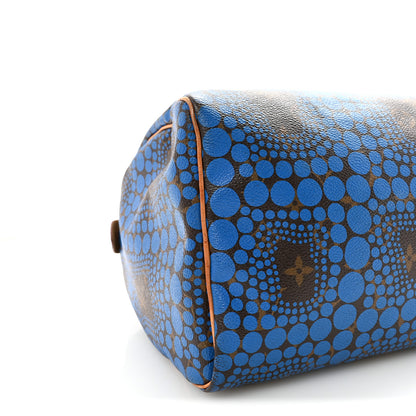 Louis Vuitton Monogram Kusama Town Speedy 30 Blue 9 of 10