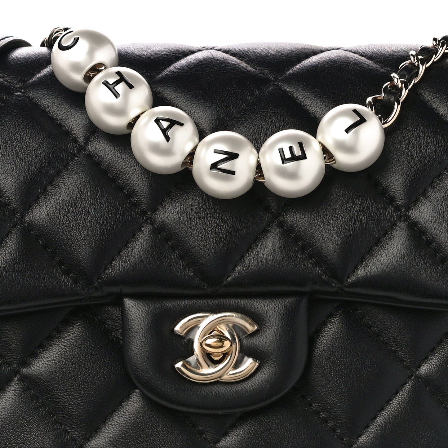 Lambskin Quilted Small My Precious Flap Black