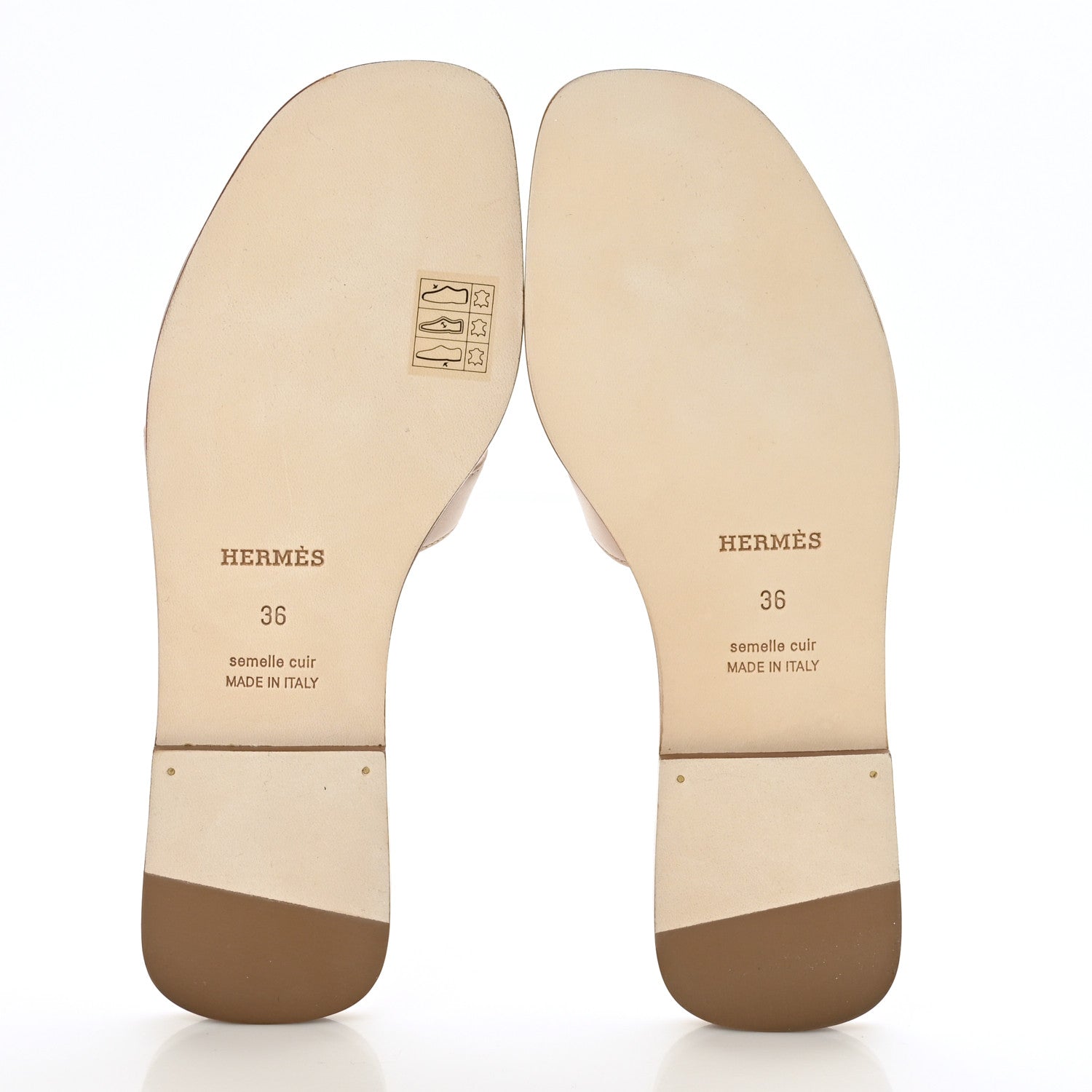 Hermes Box Calfskin Oran Sandals 36 Bois De Santal 5 of 9