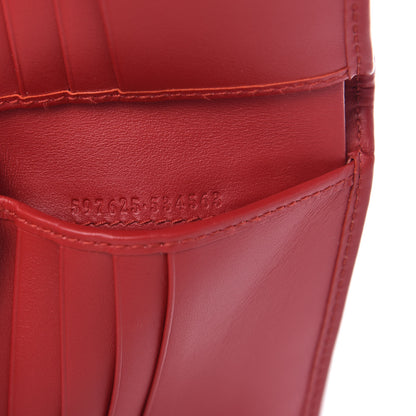 Gucci Calfskin Rhombus Bi-Fold Wallet Hibiscus Red 7 of 8