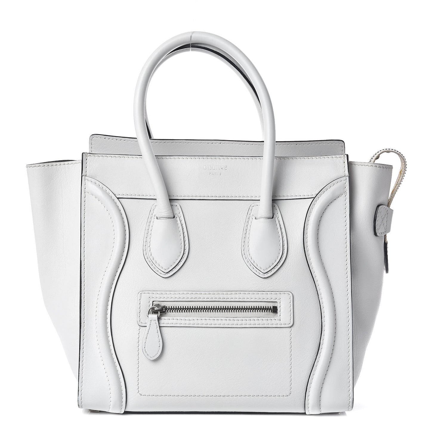 Calfskin Micro Luggage White