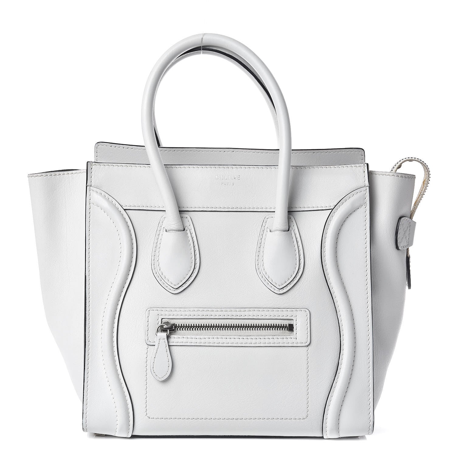 Celine Calfskin Micro Luggage White 1 of 12
