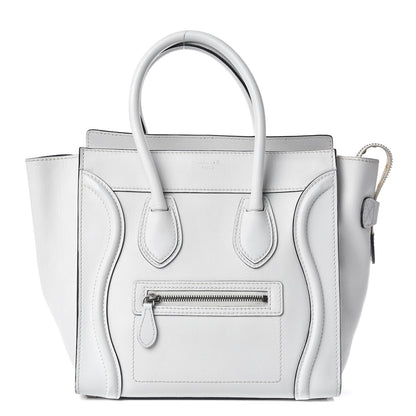 Celine Calfskin Micro Luggage White 1 of 12