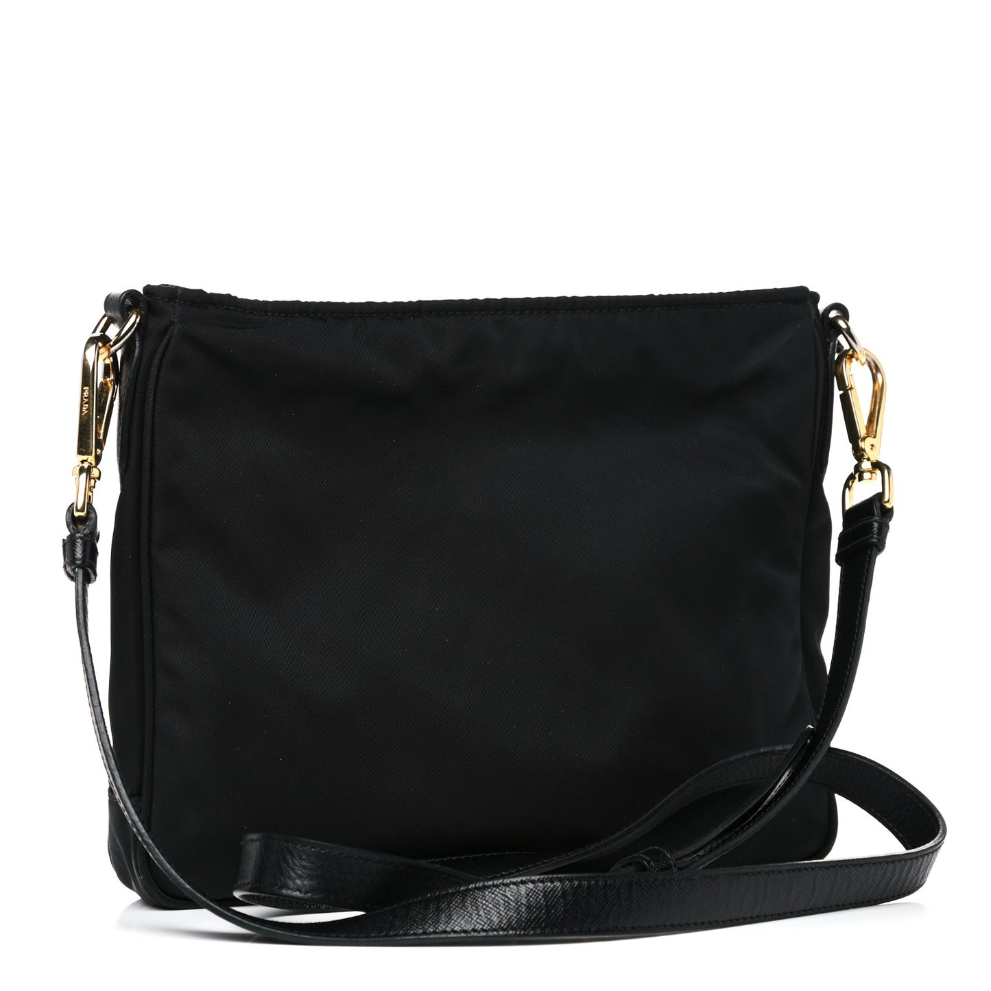 Nylon Saffiano Crossbody Bag Black