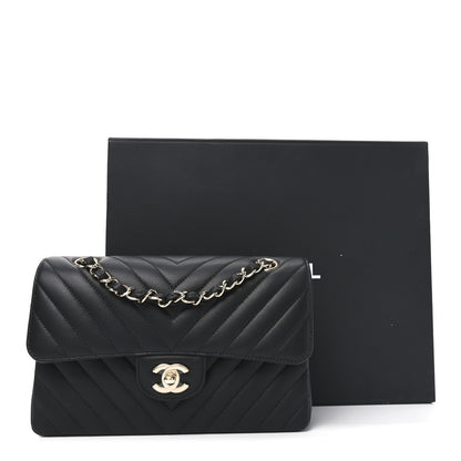 Chanel Caviar Chevron Quilted Small Double Flap Black 20 of 21