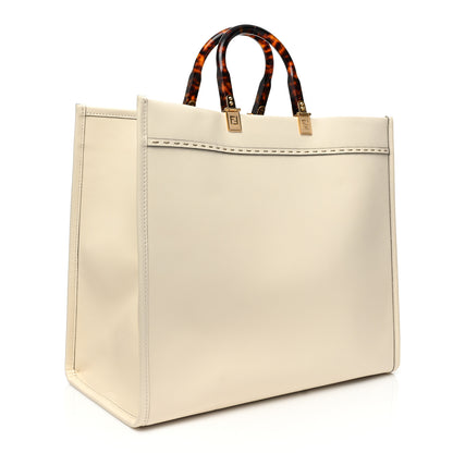Fendi Vitello King Plexiglass Medium Fendi Sunshine Shopper Tote White Ice 2 of 6
