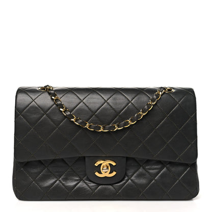Chanel Lambskin Quilted Medium Double Flap Dark Grey 1 of 11