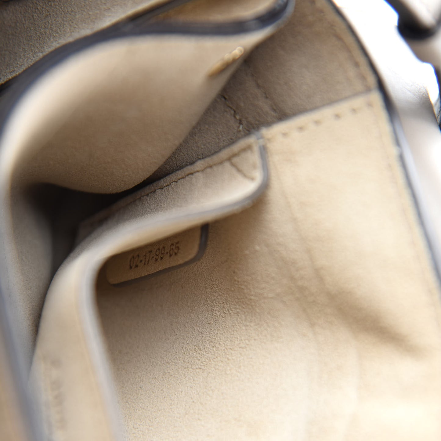 Suede Calfskin Small Faye Shoulder Bag Motty Grey