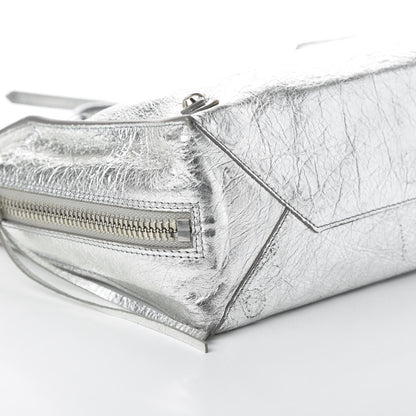 Balenciaga Metallic Calfskin Papier A6 Zip Around Tote Silver 6 of 12