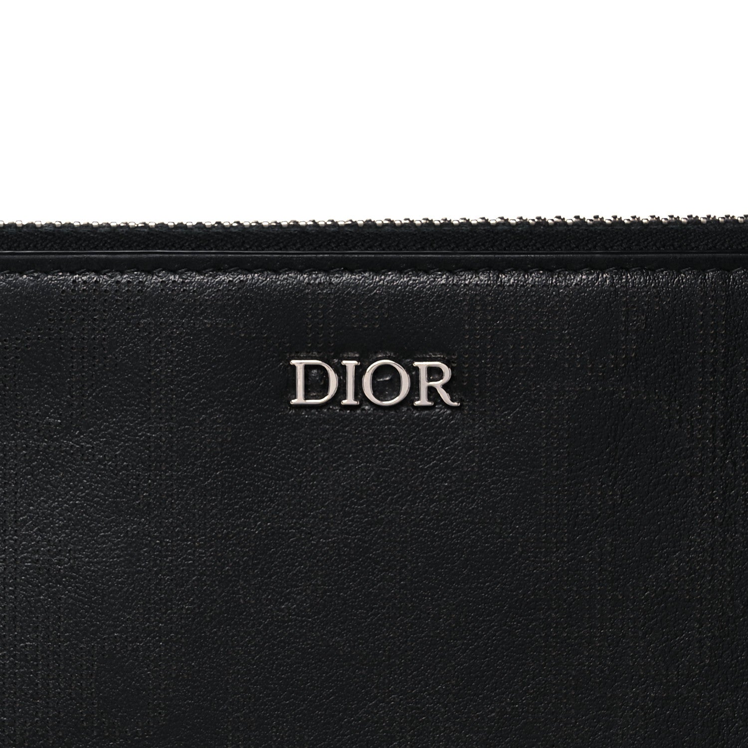 Christian Dior Calfskin Perforated Oblique Galaxy Pouch Black 8 of 10
