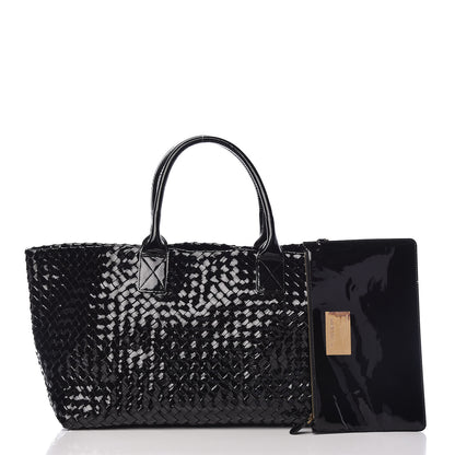 Bottega Veneta Spazzolato Nappa Intrecciato Medium Moon Cabat Black 3 of 14