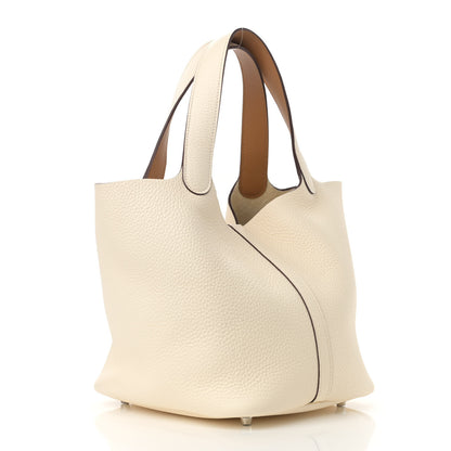 Hermes Taurillon Clemence Picotin Lock 22 MM Craie 3 of 12