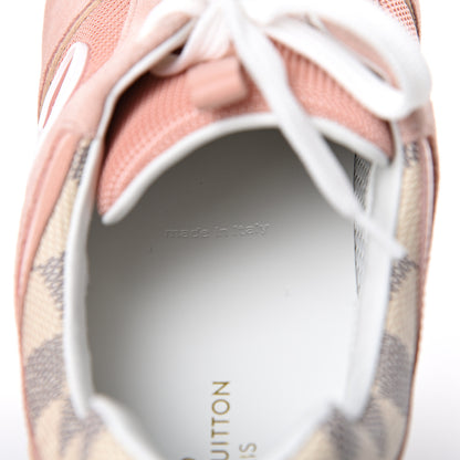 Louis Vuitton Suede Damier Azur Run Away Sneakers 41 Pink 8 of 9