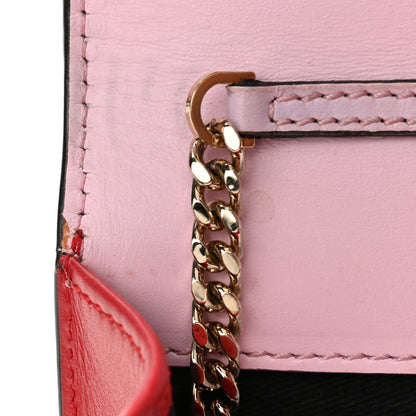 Versace Calfskin Medusa Wallet on Chain Crossbody Pink Red 10 of 15