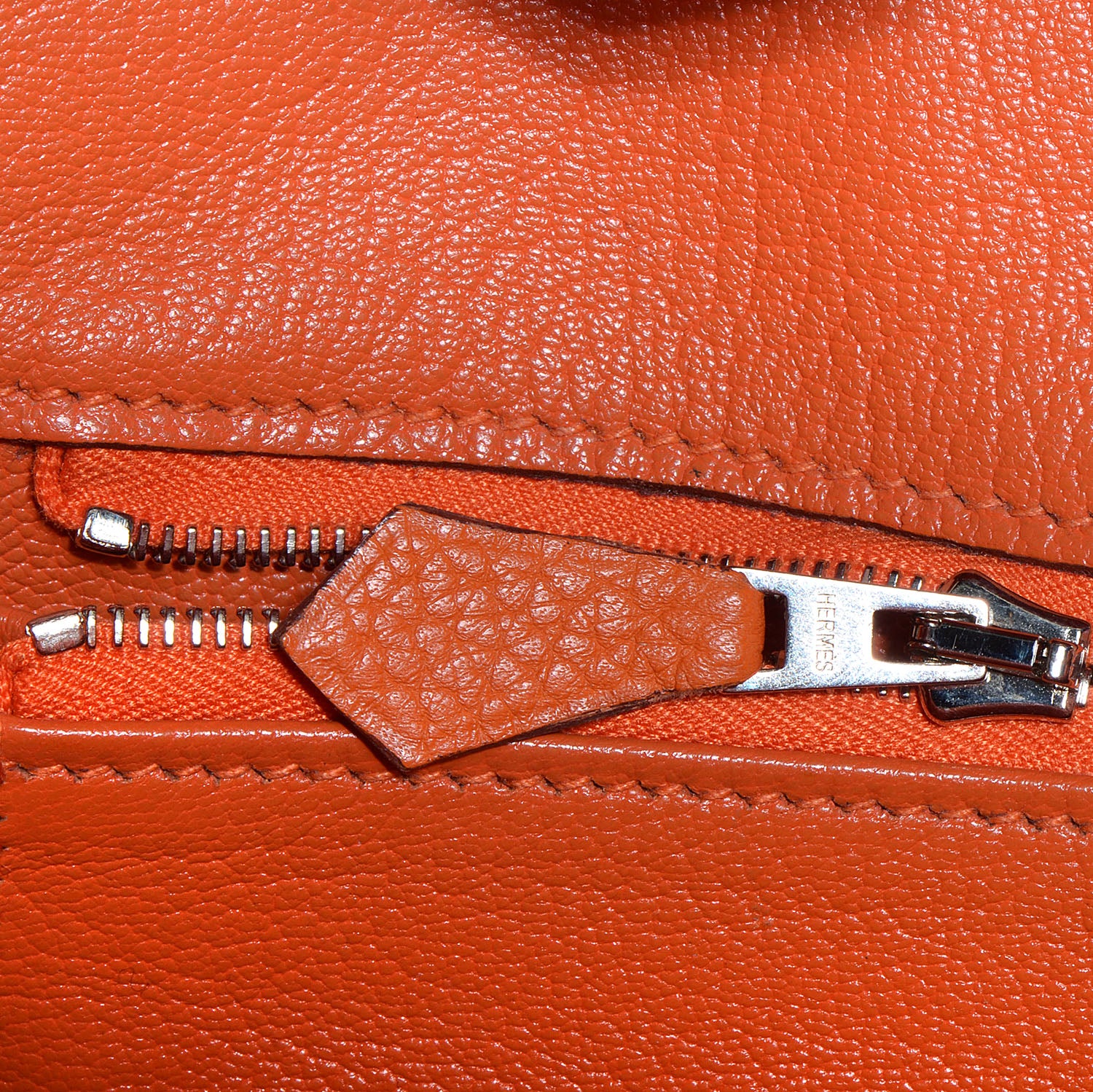 Hermes Taurillon Clemence Birkin 35 Orange 17 of 26