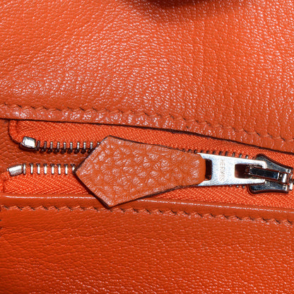 Hermes Taurillon Clemence Birkin 35 Orange 17 of 26