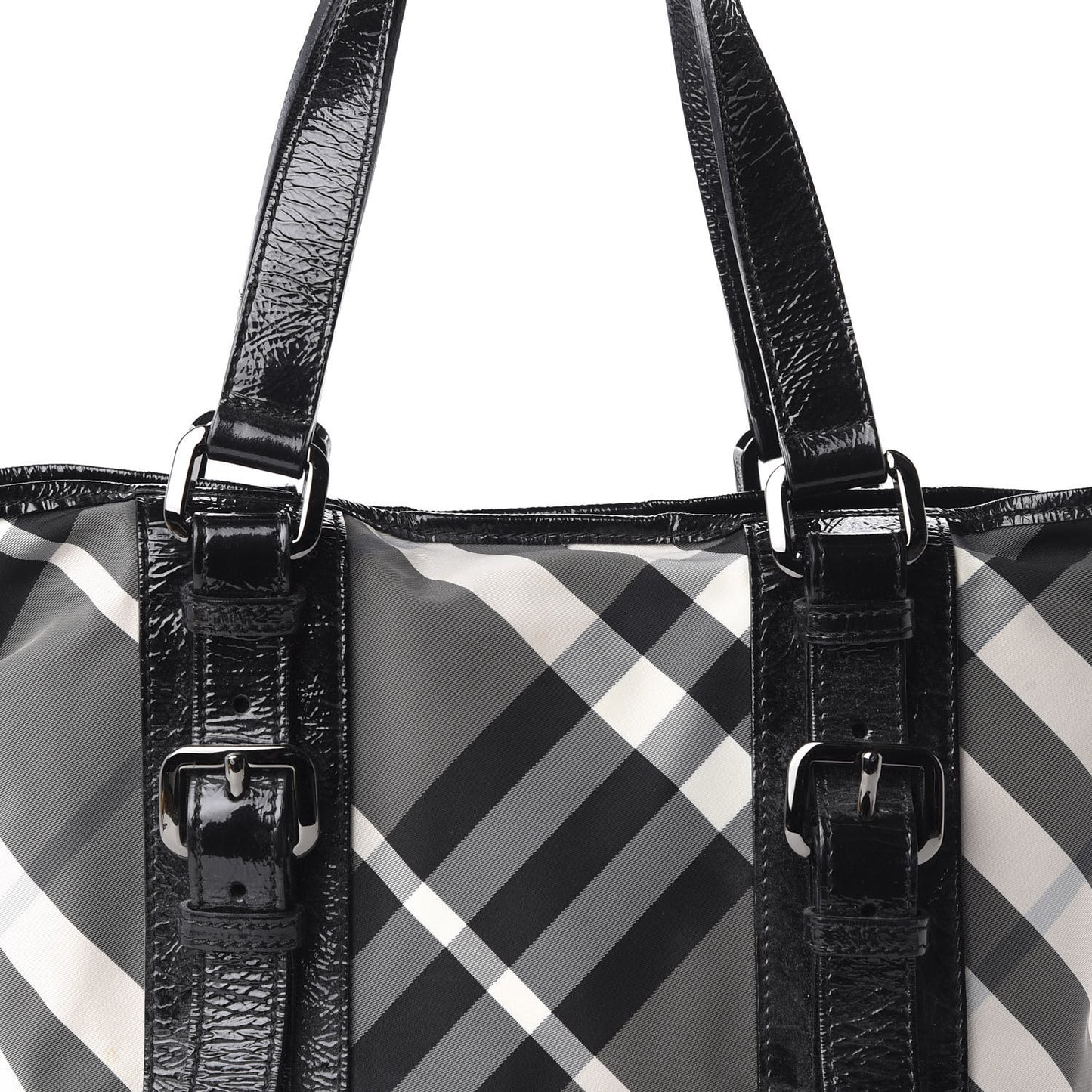 Nylon Beat Check Small Victoria Tote Black