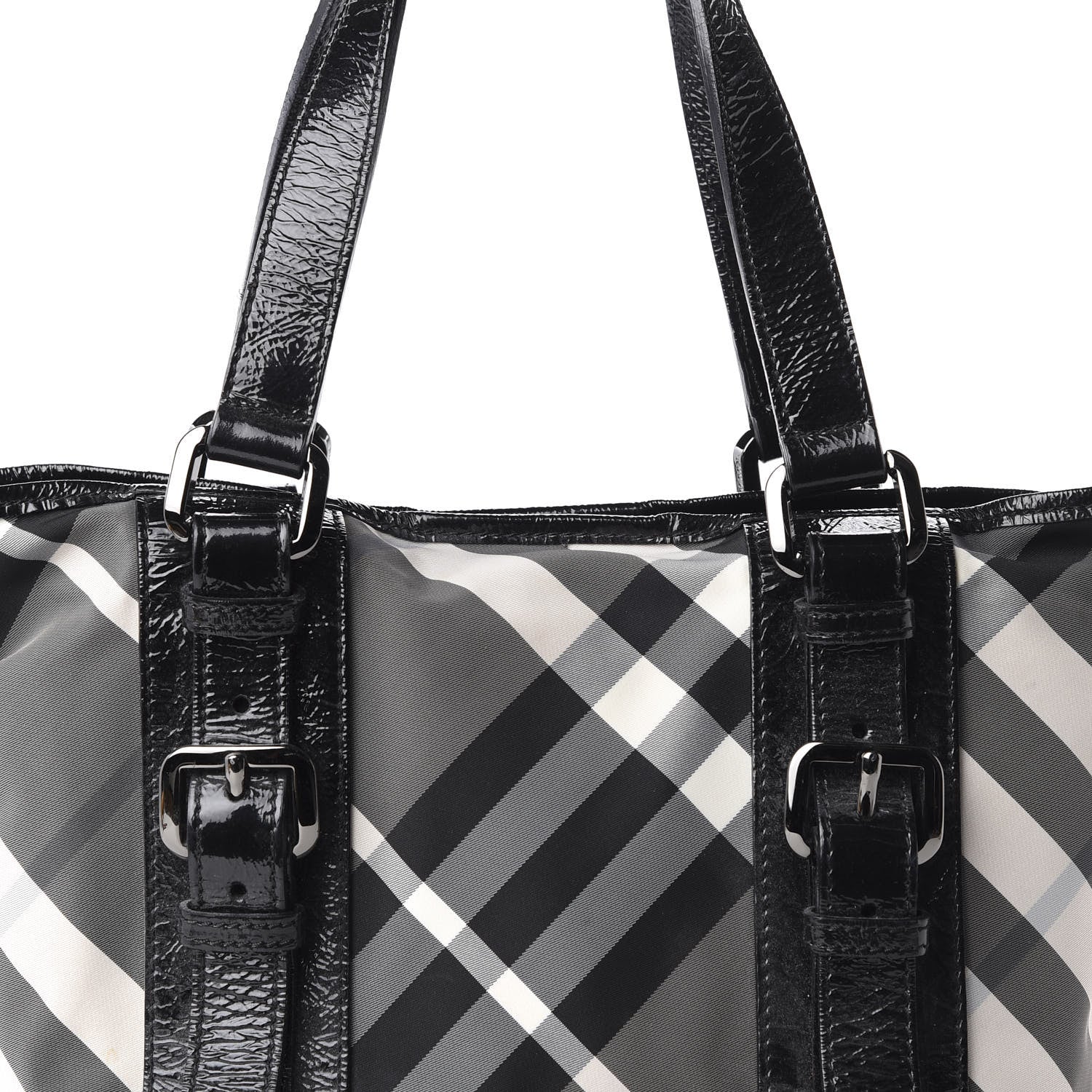 Burberry Nylon Beat Check Small Victoria Tote Black 12 of 12