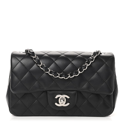 Chanel Lambskin Quilted Mini Rectangular Flap Black 1 of 11