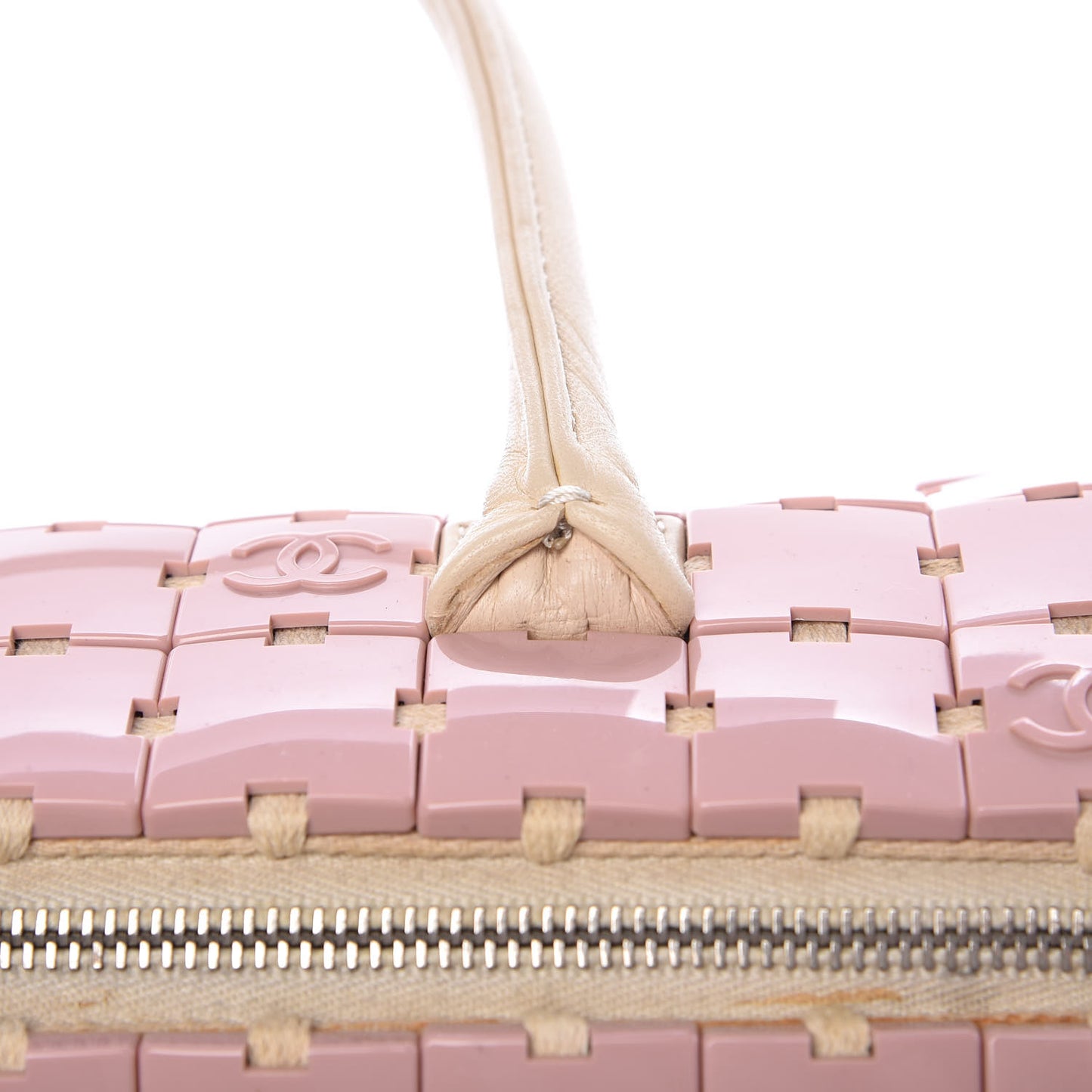 Lambskin Resin Tile Bowler Pink