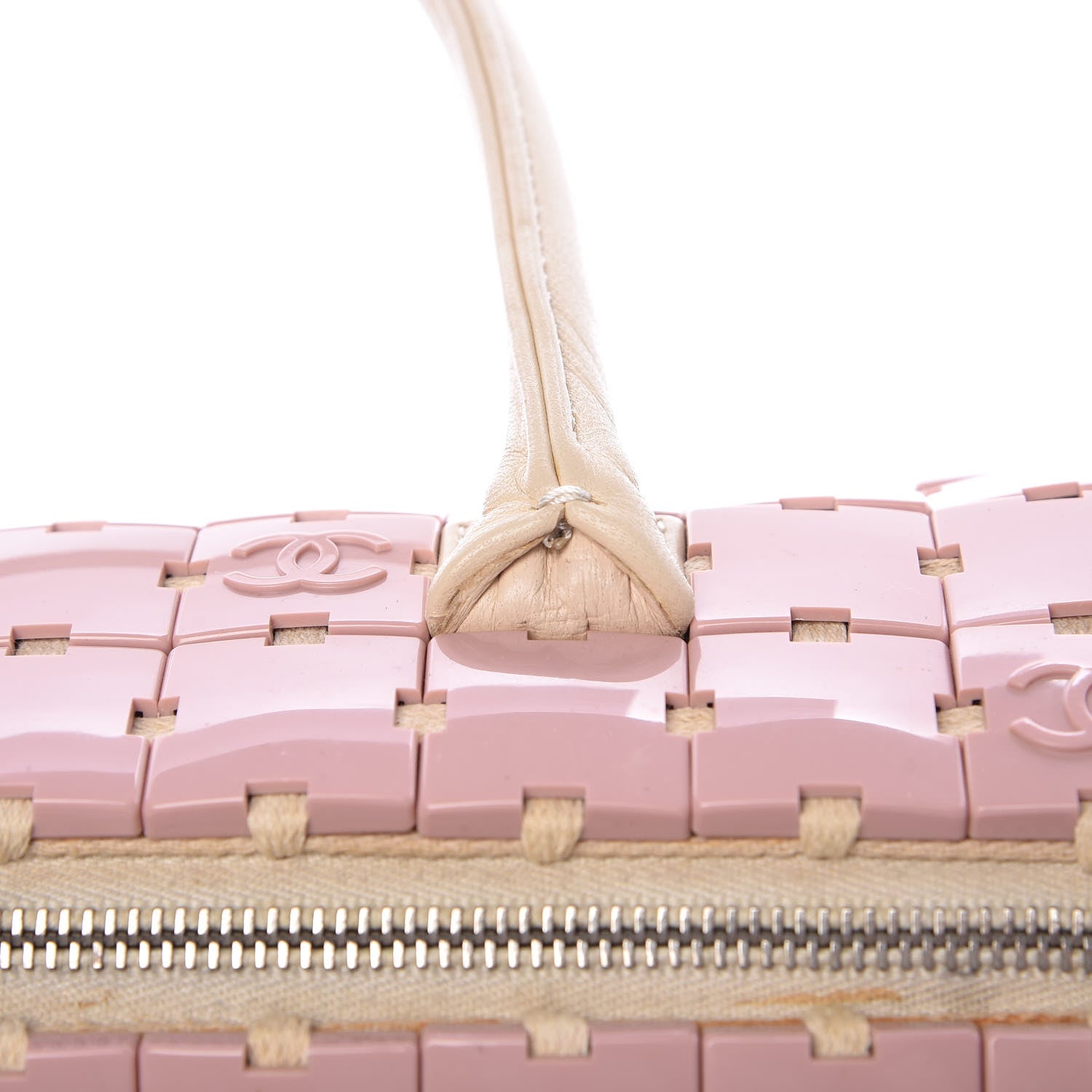 Chanel Lambskin Resin Tile Bowler Pink 10 of 16