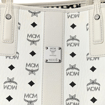 MCM Visetos Medium Liz Reversible Shopper Tote White 7 of 20