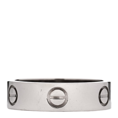 Cartier 18K White Gold 5.5mm LOVE Ring 57 8 1 of 5