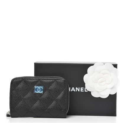 Chanel Caviar Quilted Zip Coin Purse Black 8 of 8
