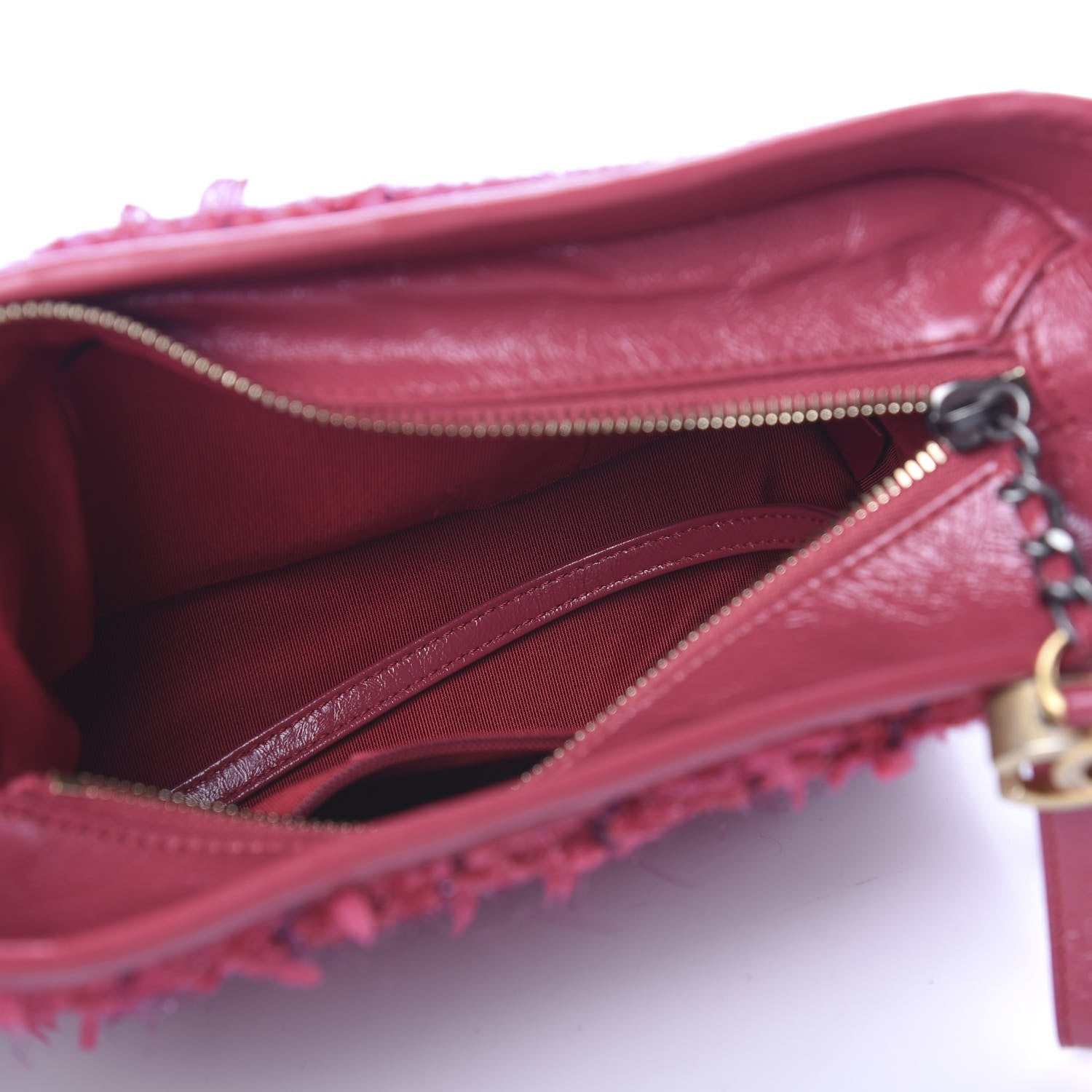 Chanel Tweed Calfskin Small Gabrielle Hobo Pink 4 of 9