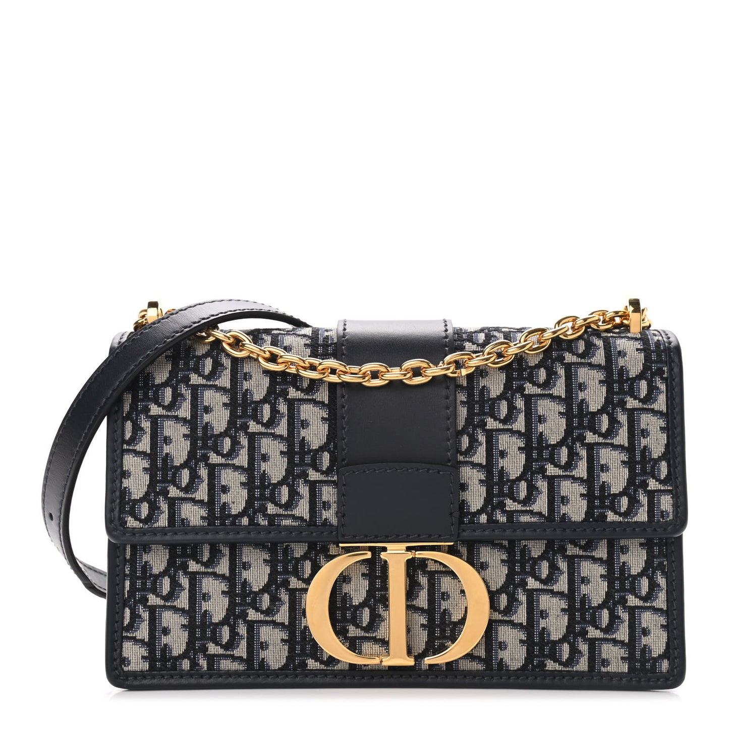 Oblique 30 Montaigne Chain Flap Bag Blue