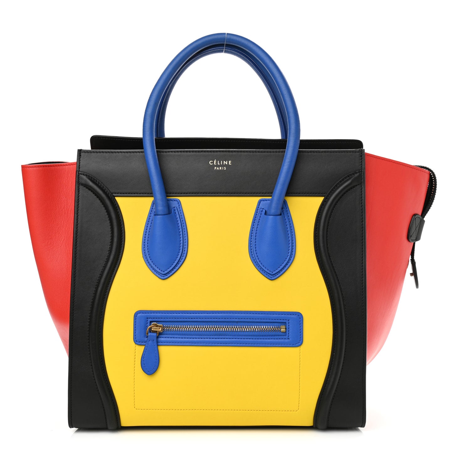 Smooth Calfskin Mini Tri-Color Luggage Sunflower